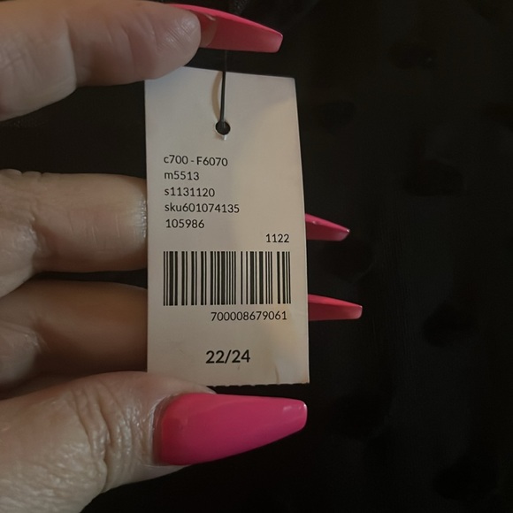 Brand new Lane Bryant sheer black top with hearts. - Picture 3 of 3